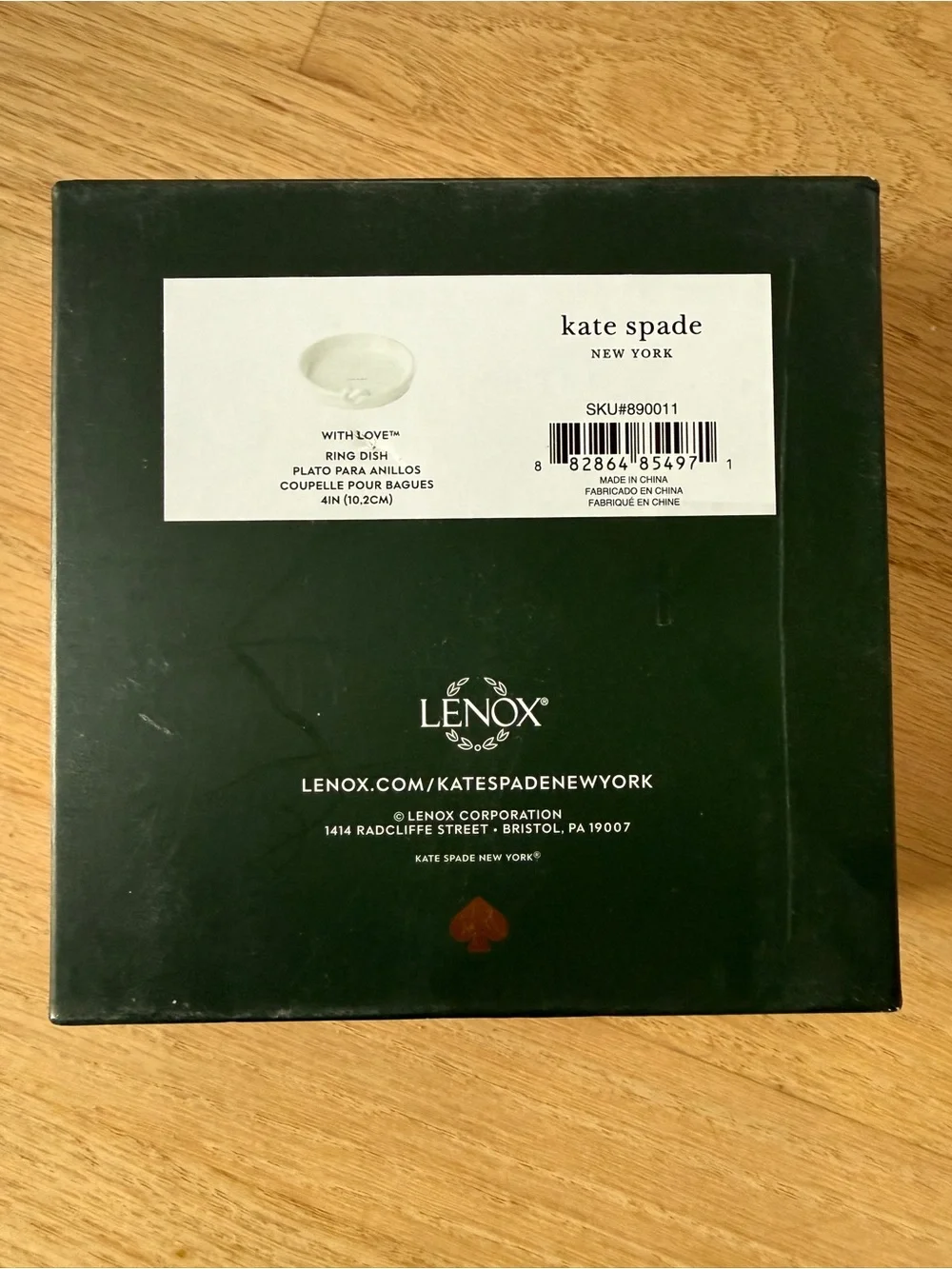 Lenox/kate spade White 'You & Me' With Love Ring Dish